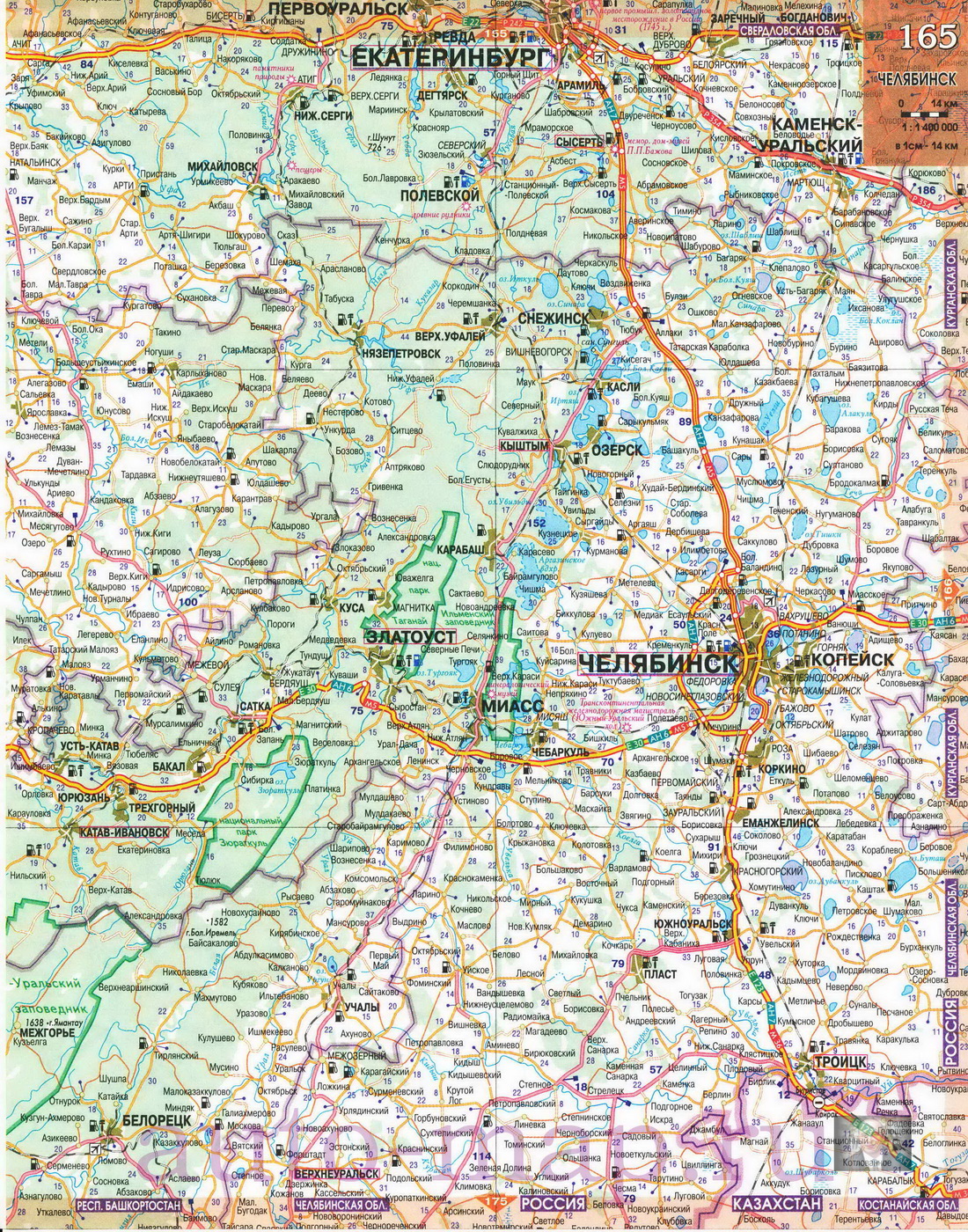 Карта челябинской области на карте россии